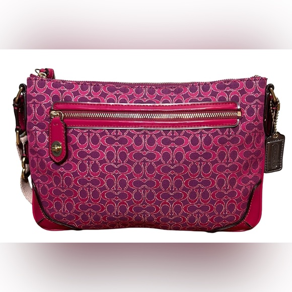 Coach Poppy Signature C Metallic Outline East/West crossbody - Picture 1 of 10